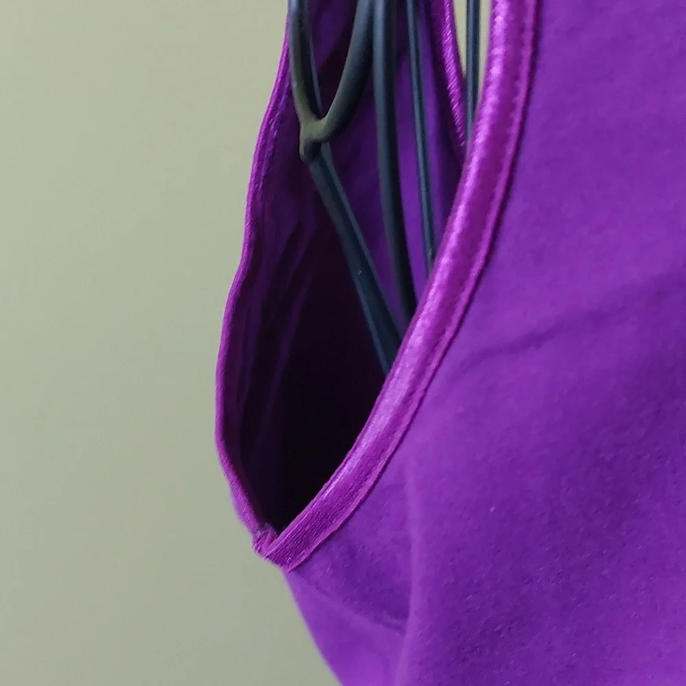 "Anne Klein", size M, purple color tank top, 96% cotton,4% spandex - Picture 3 of 6